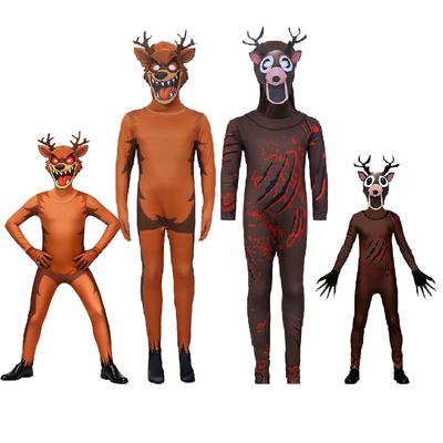 Neues 99 Nächte im Wald Hirsch Kinder Cosplay Kostüm Tier Hirsch Cosplay Overall Halloween Party Kostüme für Erwachsene Kinder