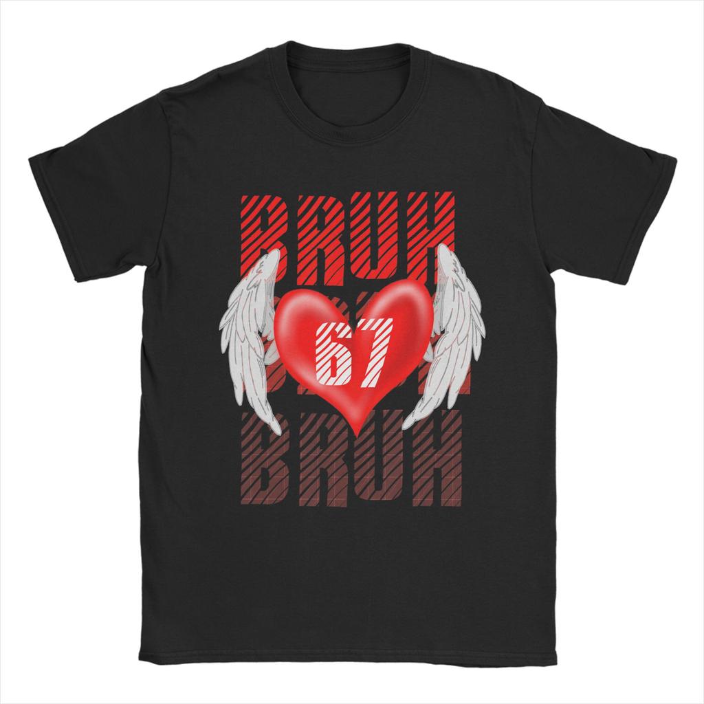 Casual T Shirt Summer Six Seven 6 7 Meme Dabbing Heart Valentines Hip Hop T Shirts  100 Cotton Tshirt for Mens Y2K Top Tees