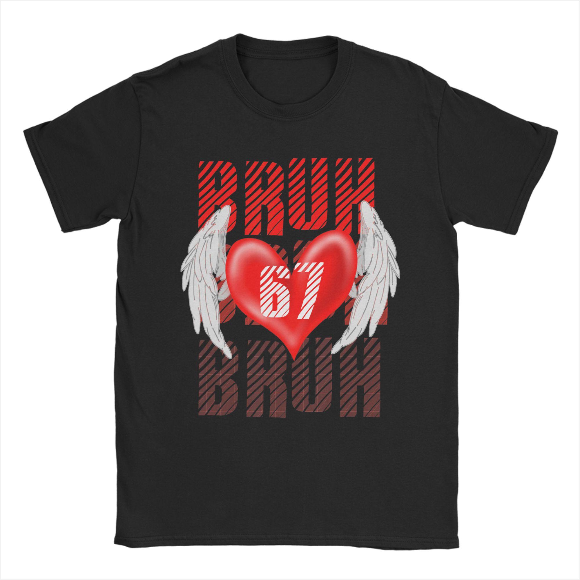 

Six Seven Love 67 Bruh Valentine T Shirt Summer Harajuku TShirts Men Cotton Crewneck Plus Size 5XL Clothing Short Sleeve Tshirt S
