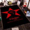 Raised Fist with Red Star Rug Non-slip Rug Suitable for Living Room and Bedroom Sofas