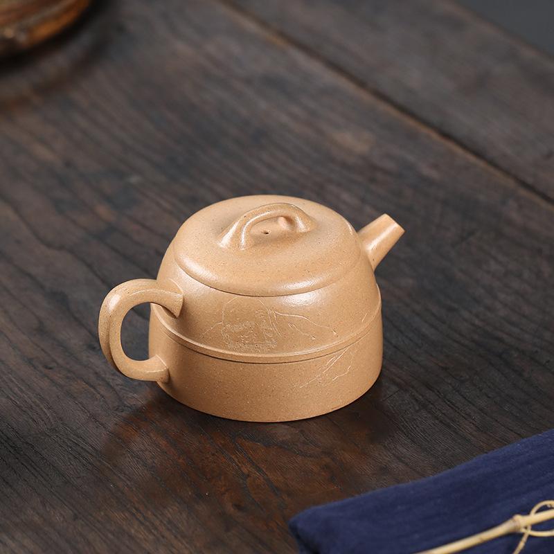 180ml Yixing Purple Clay Teapot Beauty Tea Infuser Handmade Tea Pot Raw Ore Section Mud Kettle Chinese Zisha Tea Set Gifts