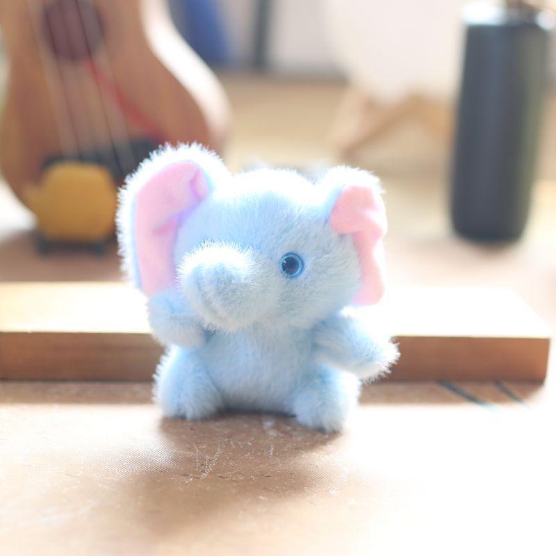 Cute Cute Elephant Small Pendant Plush Toy Doll Cartoon Schoolbag Hanging Decoration Keychain Doll Doll