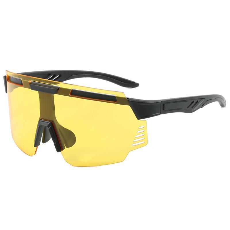 New Colorful Cycling Glasses For Men And Women Uv Sunglasses One-Piece Large Frame Outdoor Sports Sunglasses 6053