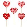 15Pcs Heart Vase Floral Insert Set Valentine's Day Romantic Table Decor for Centerpiece Party Wedding Decoration