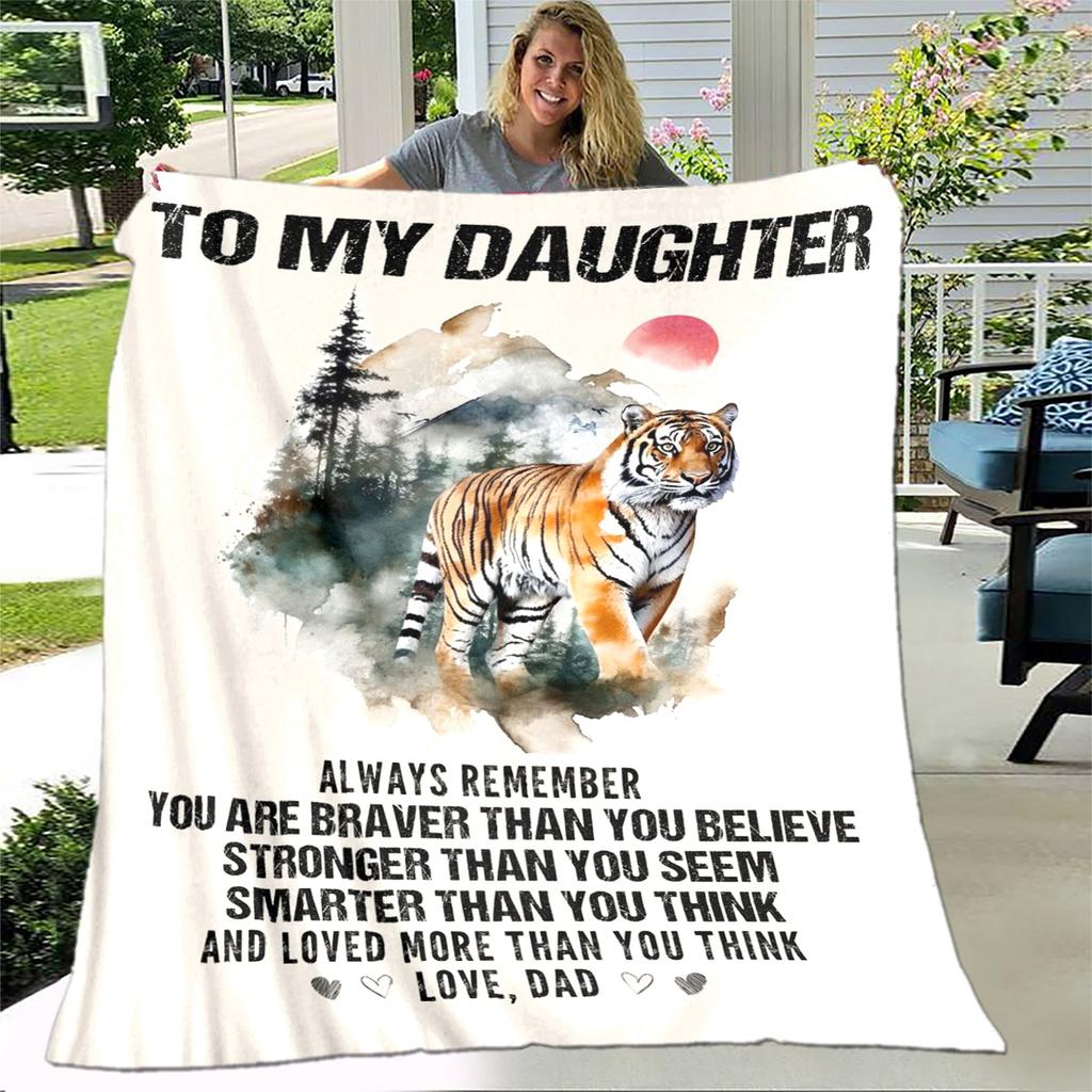 Kızıma Oğlu Mektup Hediye HD Battaniye, Yumuşak Atmak Battaniye Ev Yatak Odası Yatak Kanepe Piknik Seyahat Ofis Kapak Battaniye Çocuklar için