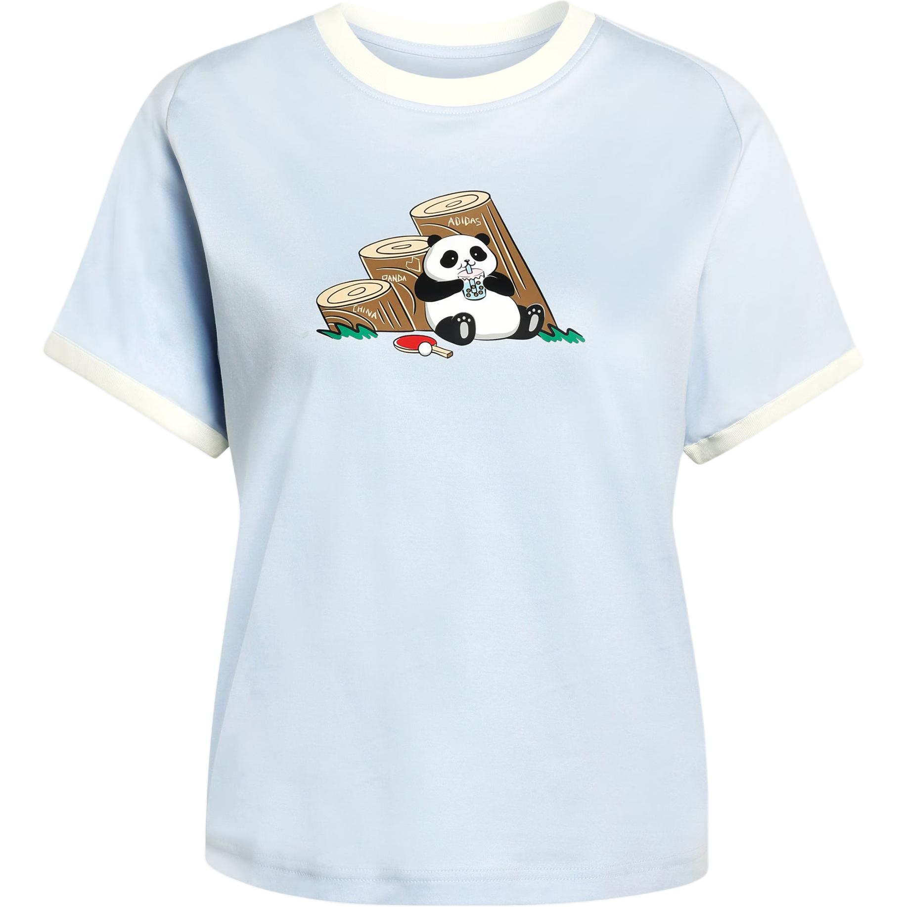 Adidas Panda Chill Sports Casual Cotton Short Sleeve T-Shirt Women tops KB7212 XS