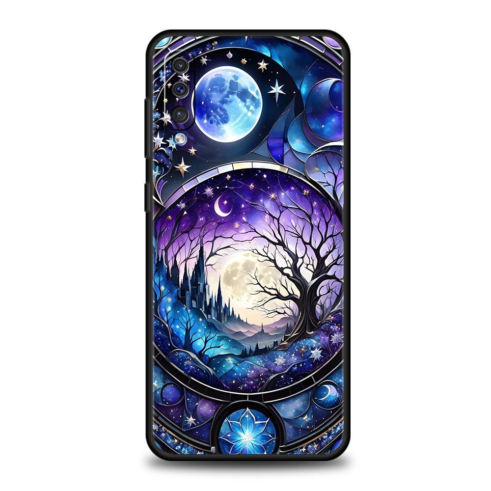 Universe Starry Sky Moon Phone Case for Samsung Galaxy A56 A36 A26 A16 A34 A24 A42 A22 A20 A12 A40 A30 A10 Soft TPU Cover Shell