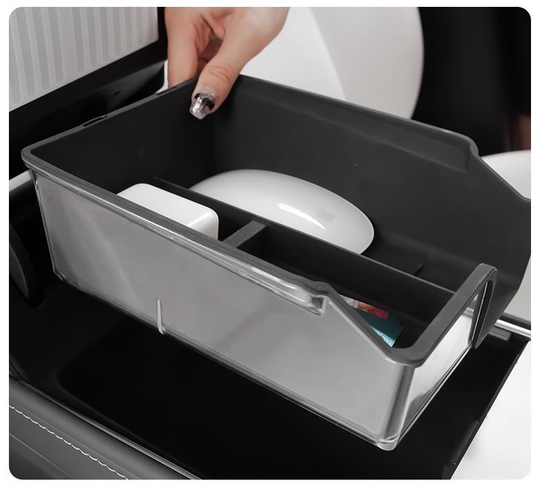 Tesla Model 3/Y Armlehne Doppelschichtige Silikon-Aufbewahrungsbox