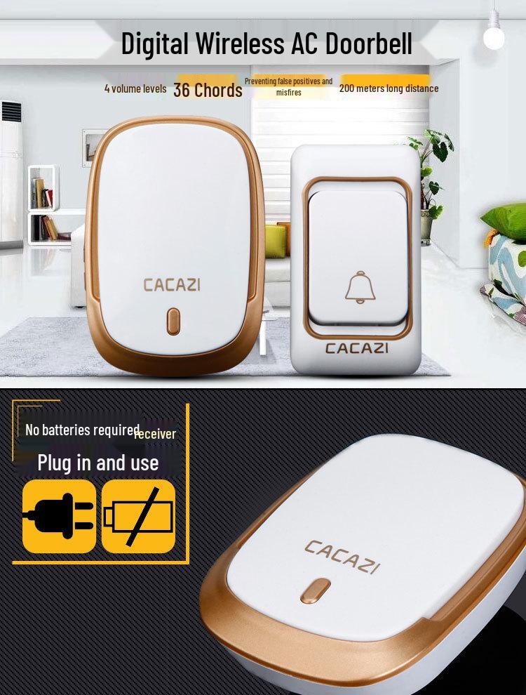 Kajias K01 Wireless Long-Range Music Doorbell with Loud Ring for Homes and Elderly