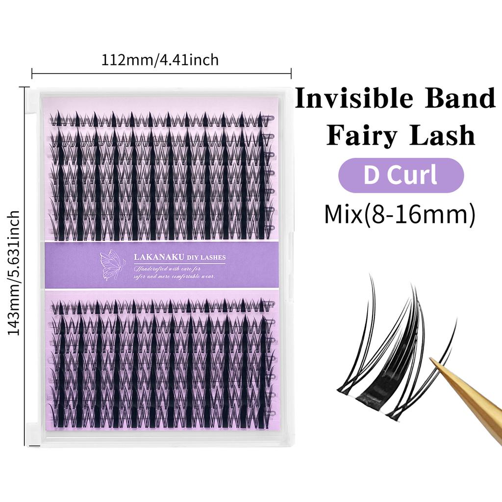 168 Clusters Fluffy Fox Eye Wispy Individual False Eyelashes - 12-18mm D Curl Segmented DIY Cluster Lashes for Natural & Dramatic Look