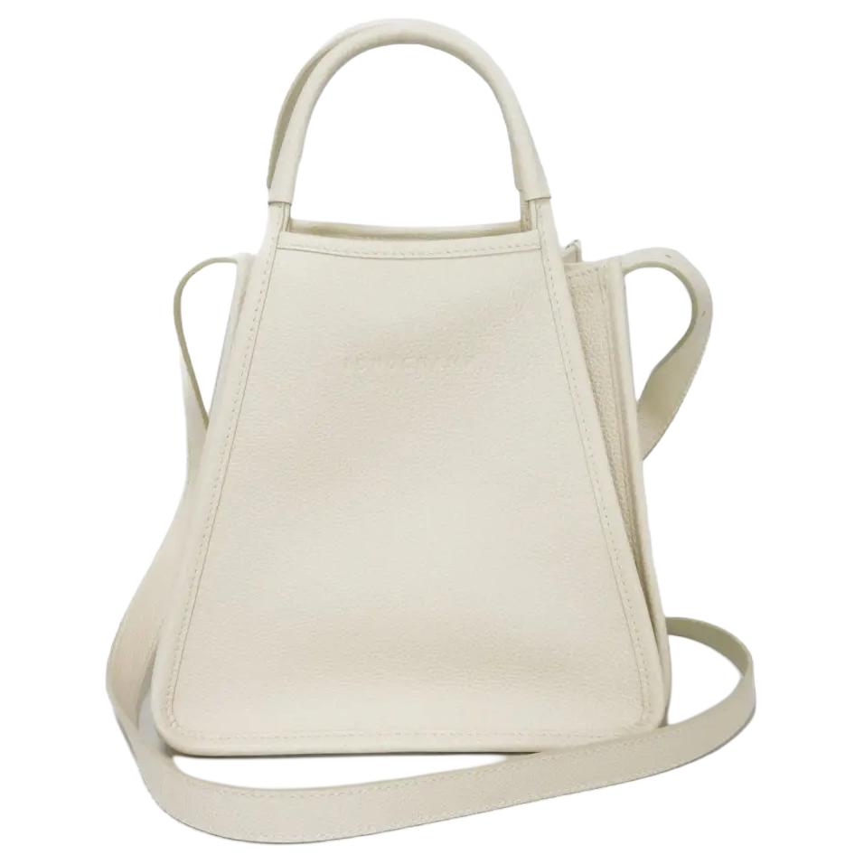 

Longchamp Le Foulonné Letter Logo Adjustable Detachable Shoulder Strap Leather Tote Bag Small Women Tote Bag Off-white 10233021555 Basic Set (Bag+Dust Bag)