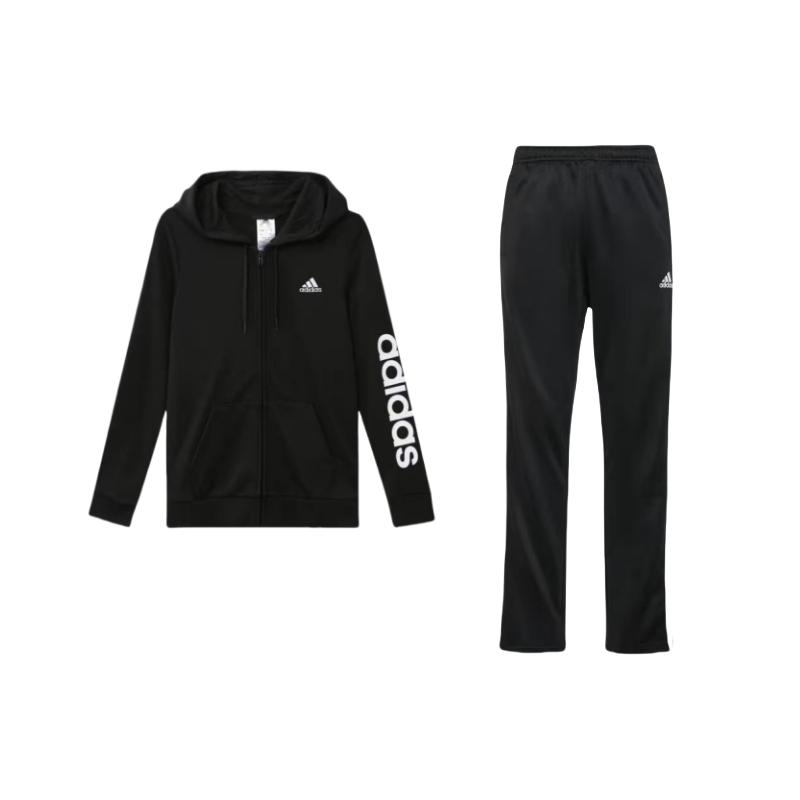 

Adidas Logo Printed Hoodie And Straight Leg Retro Sports Pants Set Unisex Hoodies And Pants Black TR30PR-BW+GL0791 L