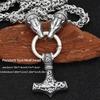 Men's High Quality Bear Head Viking Talisman Pendant Necklace