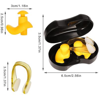 Swimming Nose Clip Earplug Set Silicone Environmentally Friendly Nose Clip Earplugs Children Adult Beginners Swimming Supplies
