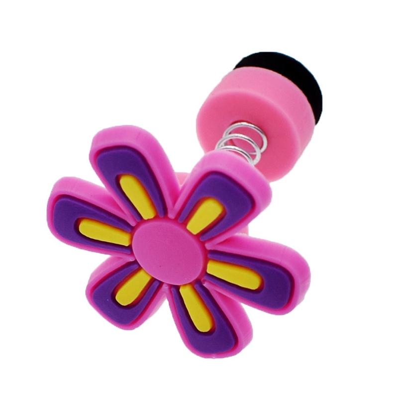 1 Pcs Creative Shoe Charms Slippers Accessories Spring Flower Decorations PVC Buckle for Kids Adult Bracelets Wristban