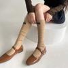 Black Lable Long Socks High Tube Knitted Stocking Fashion Knee-high Socks  Autumn