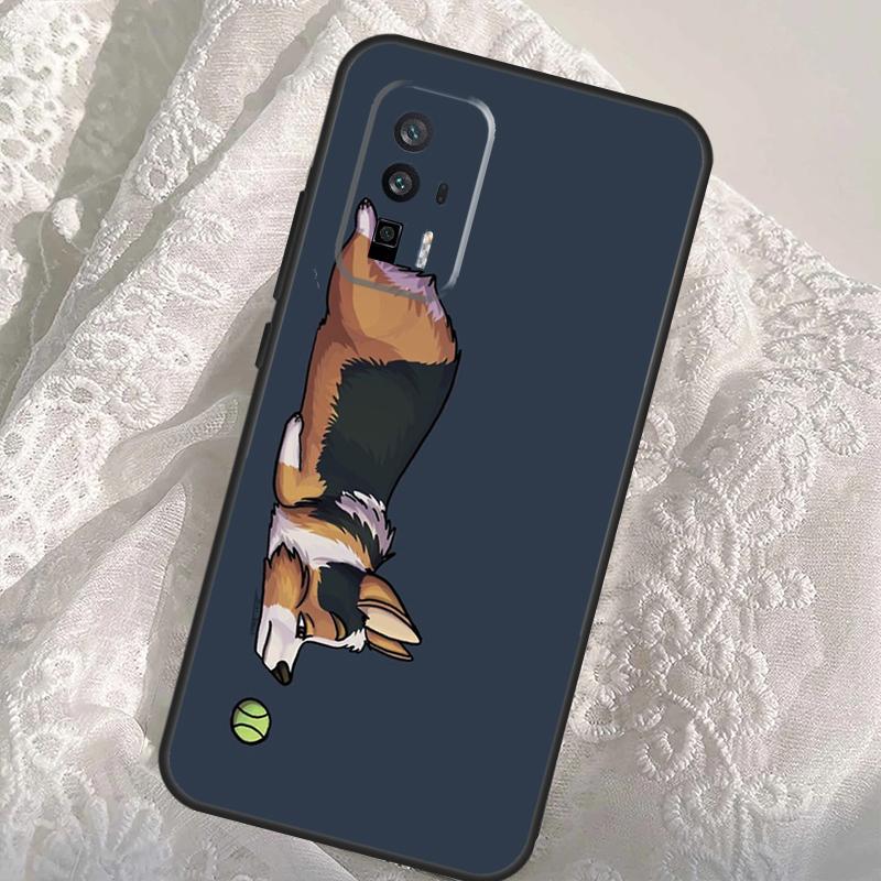 

Cartoon Corgi Dog Shiba Inu Case For Xiaomi 14T Pro 13T 12T 11T 13 14 Ultra POCO X6 Pro M6 X3 X5 M5s F3 F5 F6 Cover POCO X5