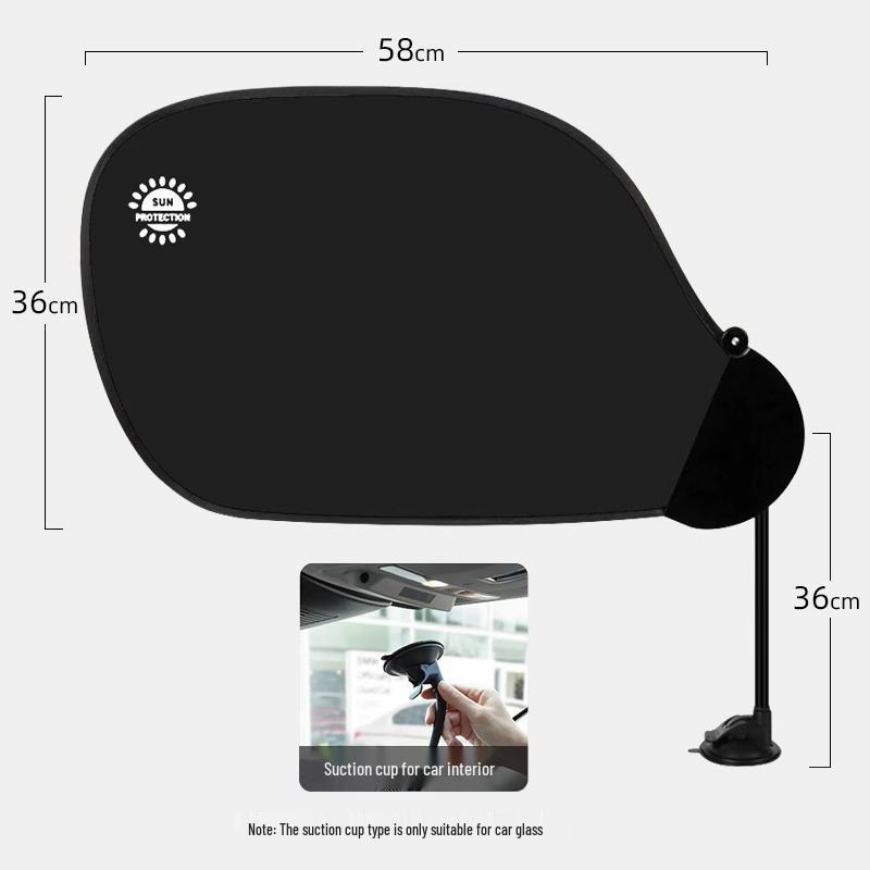 Car Sunshade with Suction Cup: Side Window Heat Insulation & Sun Protection Curtain Suction Cup Version (Car Use)