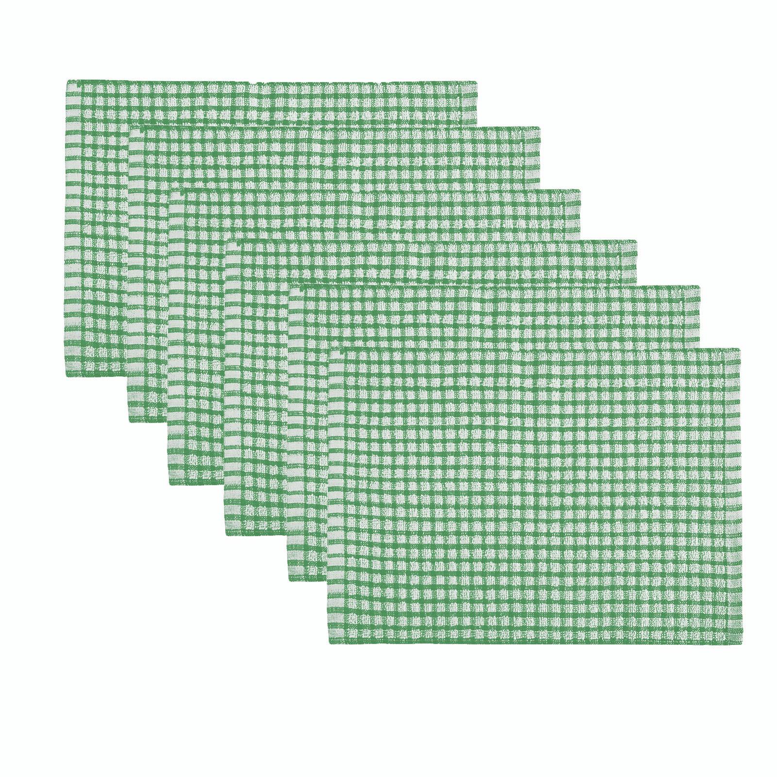 

Кухонное полотенце для ресторана и отеля, разноцветное, 6 шт. One Size зелёный