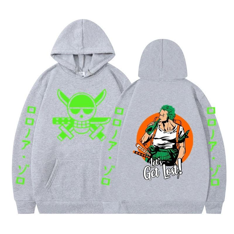 Anime ONE PIECE Men Women Hoodies Autumn Casual Pullover Roronoa Zoro Hoodie Fashion Hip Hop Sweatshirt Clothes