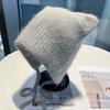 Women S Cute Plush Cat Ear Knit Hat Winter Warm Beanie Cap