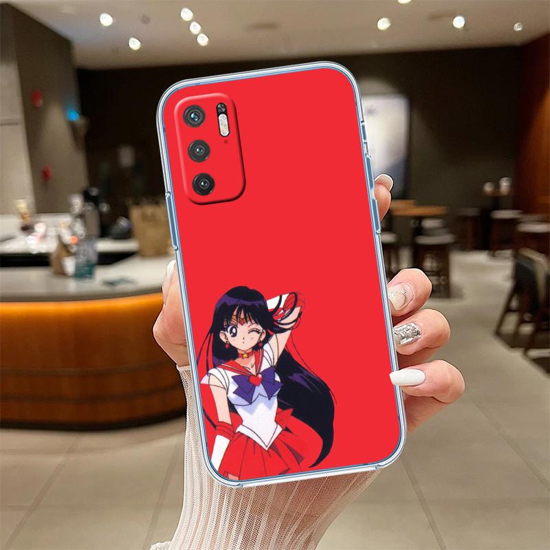 

UP44 S-Sailors M-Moon Transparent Phone Case for Motorola Moto G40 G04 G05 One Ace Action Fusion + Plus Hyper Macro Vision Zoom Motorola One Action