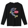 PENN Attrezzatura da Pesca Logo Aziendale Maglietta Nera da Uomo Taglia S 3XL con Stampa di Pesce Cool vintage Lavata Traspirante Comoda