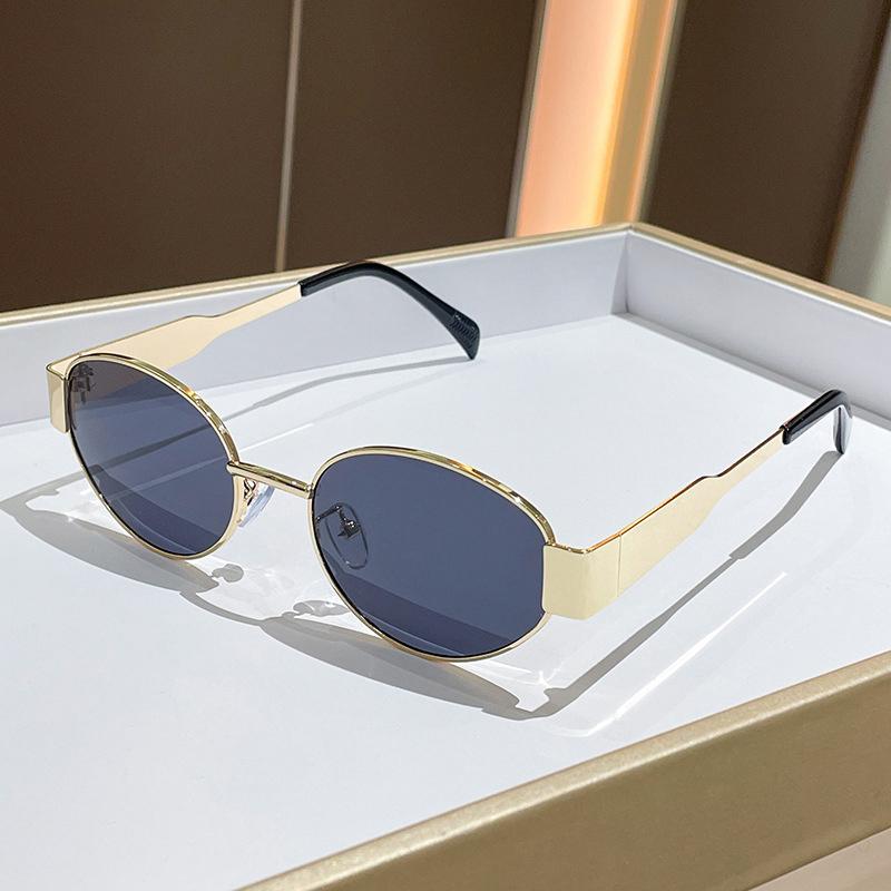 1Pcs Oval Shaped Personality Metal Small Round  Glasses Beach Accessories For Women Glasses Shades