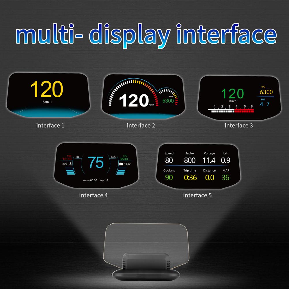 C1 OBD2+GPS LED OBD Car HUD Head Up Display Speedometer Projector System Diagnostic Tool