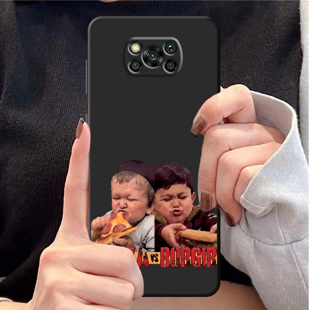 Etui na telefon dla Xiaomi Poco C40 M3 F4 F3 GT X4 F1 X3 NFC X3 Pro M4 5G X4 NFC M4 Pro Czarne Babaite Funny hasbulla Torba Pancerz