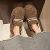 Mao Mao schoenen dames ronde neus herfst en winter instappers Koreaanse versie luie Doudou lamswol nieuwe dikke zool fluwelen katoenen schoenen buitenkleding