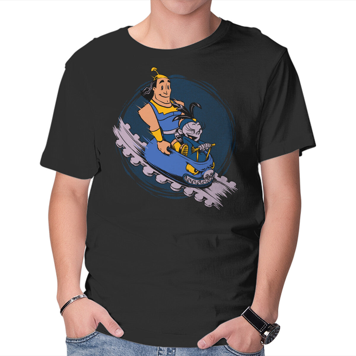 Unisex Crew Neck T-Shirt Emperor New Rollercoaster Graphic Short Sleeve Casual Tee XXXXL