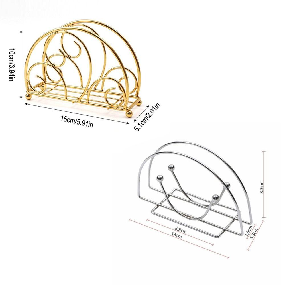 Ironwork Napkin Storage Rack Metal Tissue Dispenser High Quality Paper Stand  Table Decoration