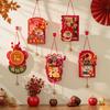 Cartoon 2025 New Year Lucky Pendant Fu Character Hanging Ornament  Living Room Decoration