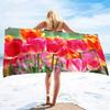Oversized Soft Beach Towel ,Flowers Extra Large Big Pool Swim Travel Towels Blanket Super Soft Quick Dry Bath Towels For Women