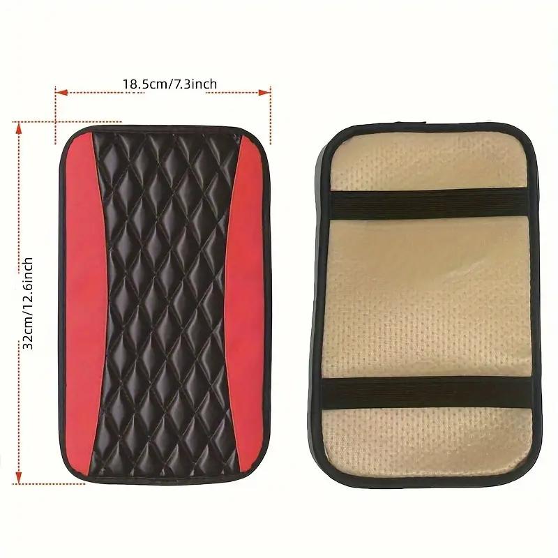 1PC Car Armrest Cover Mat Universal PU Leather Ethnic Style Print Non Slip Storage Box Pad Auto Styling Interior
