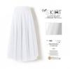 Dámská pevná skládaná elegantní midi elastická sukně v pase