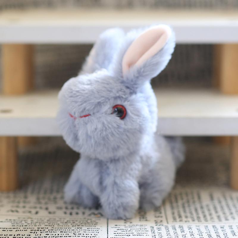 1Pcs Easter Bunny Rabbits Simulation Soft Fur Color Starry Sky Color Cute Bunny Children Plush Interactive Animal