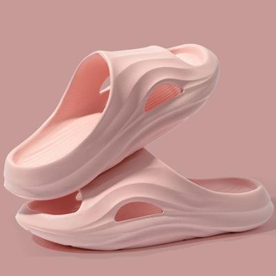 Lucyever 2025 Rosa Hausschuhe mit weicher Sohle für Damen Bequeme Plateau-Paar-Pantoletten Frau Indoor Rutschfest Badezimmerschuhe