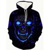 Men's 3D Printed Lion Hoodie - Casual Polyester Knitted Fabric, Regular Pattern