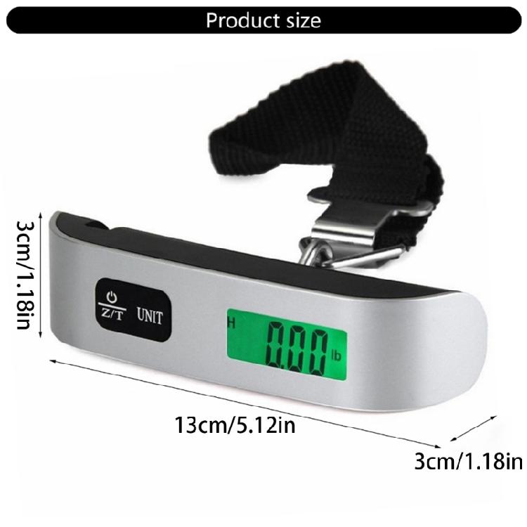 Hanging Baggage Scale LCD Display Suitcase Weight Scale Luggage Scale 50kg/110lb Electronic Digital Backlit Scale