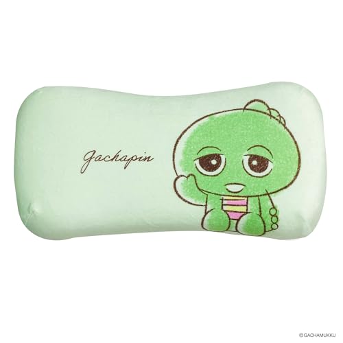 MORIPiLO Memory Foam Cushion Lumbar Pillow - Gachapin & Mukku (Gachapin Mini Relax Pillow) - Soft and Gentle On Skin - Plush Toy - Nap Pillow - Green