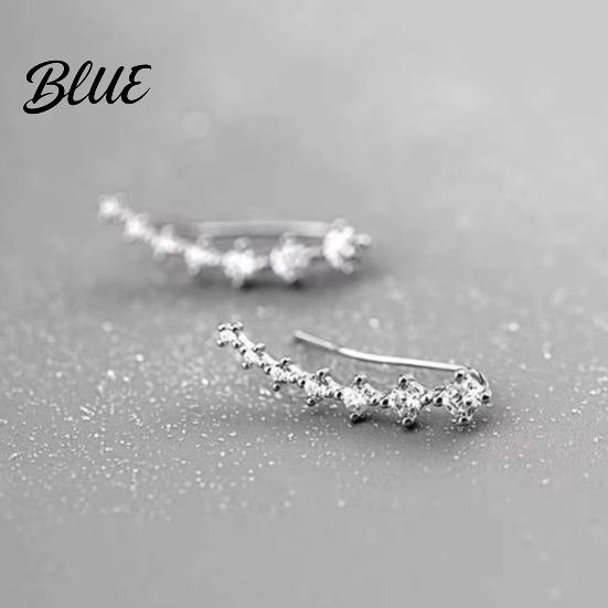 Rhinestone Earrings 1 Pair Women Prom Non-pierced Ear Clips Decor