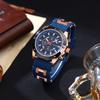 3-Piece Men'S Watch Classic Round Dial Fashion Silicone Quartz Men'S Watch Set