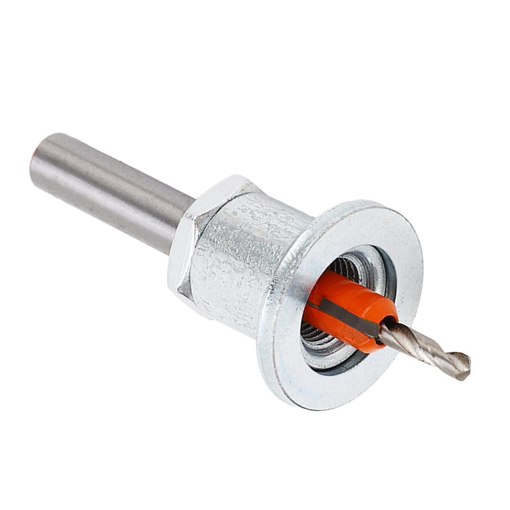 Silver Limit Taper Hole Countersink Drill Bit with Hex Wrench Set Screw Tapered Countersink Drill