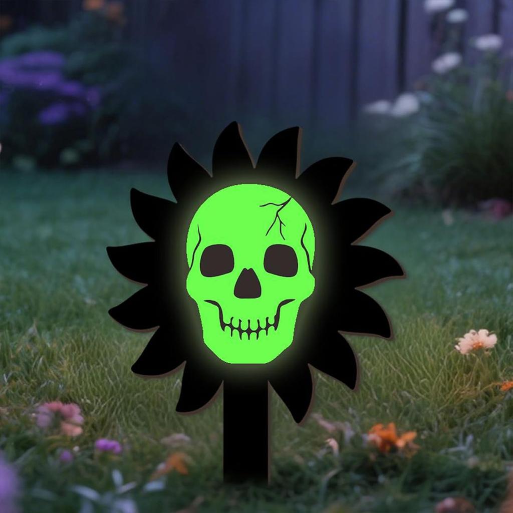 Halloween Garden Stakes, Glowing Yard Decorations, Wooden Holiday Decorations, Great For Party Backyards, Paths, Porches, Patios, Indoor Displays