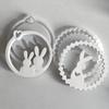 New Mould Easter Wreath Rabbit Ornament Resin Casting Mold Home DIY Wall Hanging Pendant Plaster Resin Decorative Silicone Molds