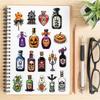 50PCS Retro Halloween Magic Potion Stickers Magic Skull Bat Potion Sticker Skull Pumpkin Theme Potion Sticker Gothic Style Vinyl