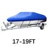 All Season Protective Boat Cover Waterproof 210D Oxford Fabric with UV Defense Suitable for 17 To 19 Foot V Hull Boats
