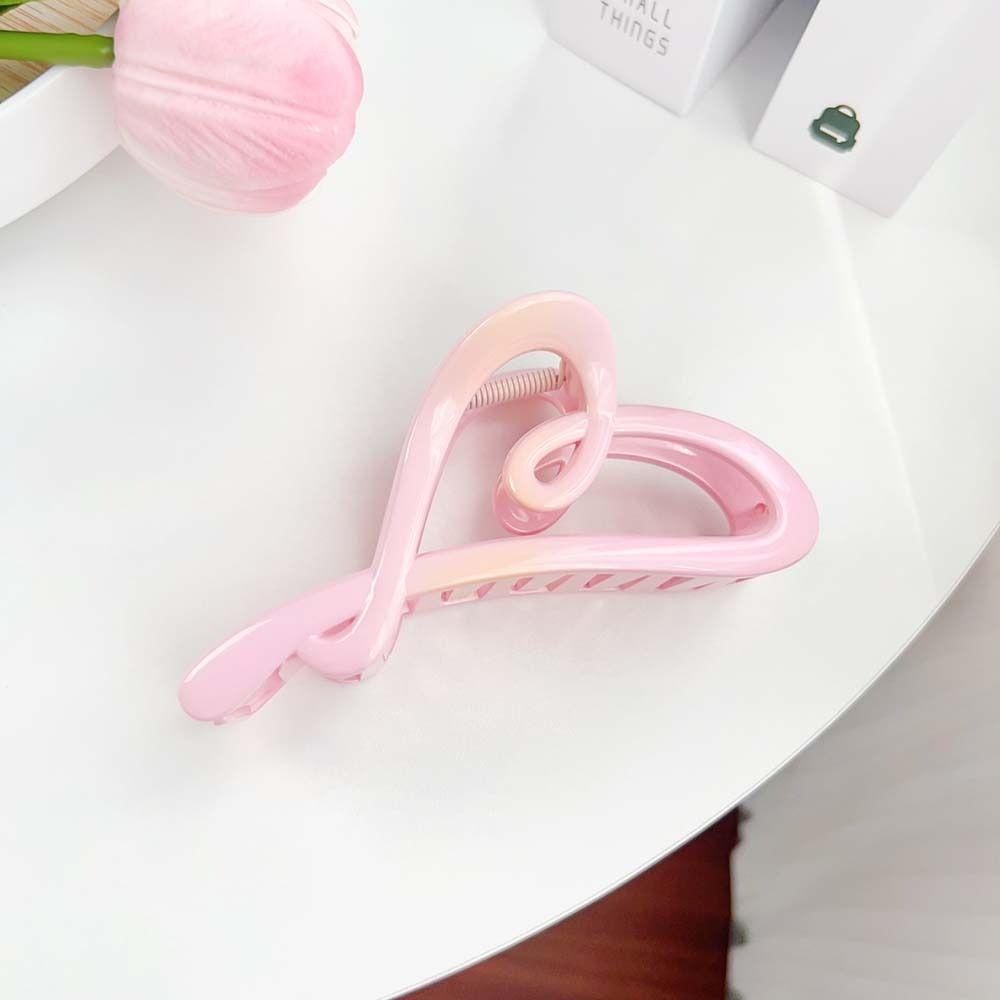 

Hair Accessories Love Heart Hair Claw Korean Y2K Style Hair Grab Clip Heart Hair Clips Party розовый